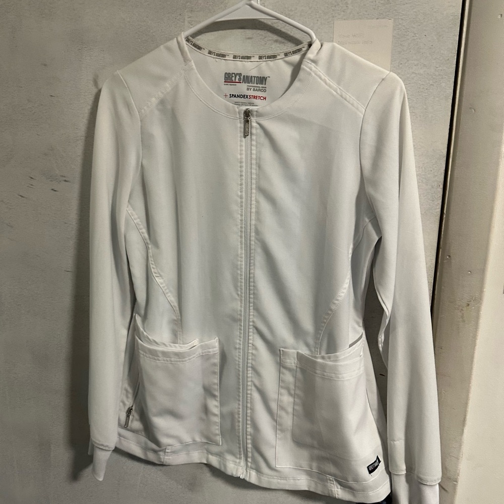 GREYS ANATOMY white scrub jacket size XS